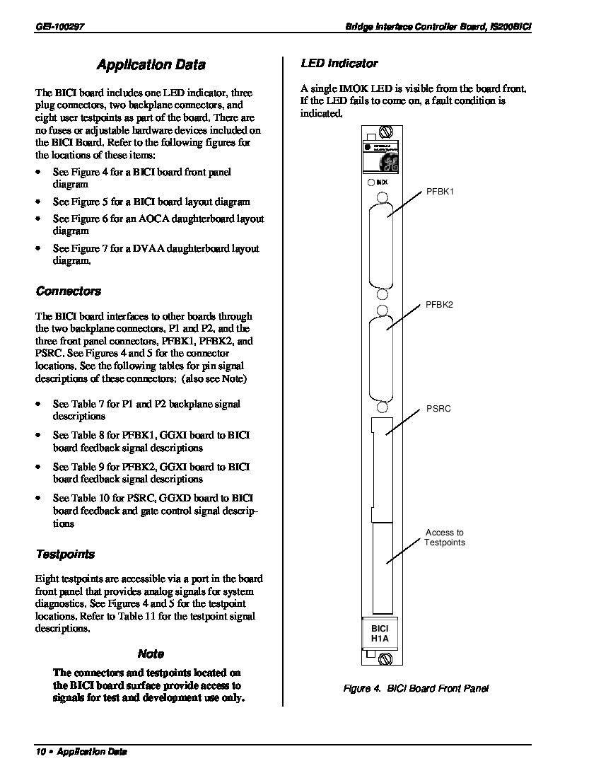 First Page Image of IS200BICIH1ADB Bridge Interface Controller Board Application Data.pdf